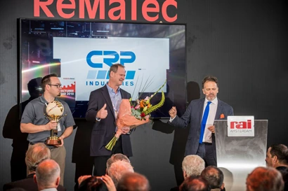 Photo of CRP winning Rematec Award in 2019.