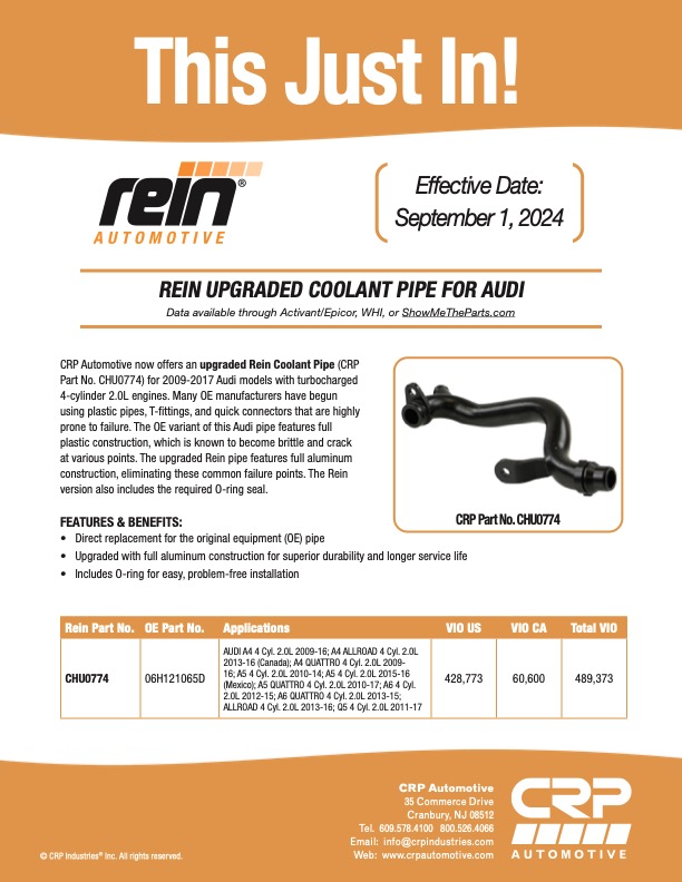 Rein Audi Coolant Pipe