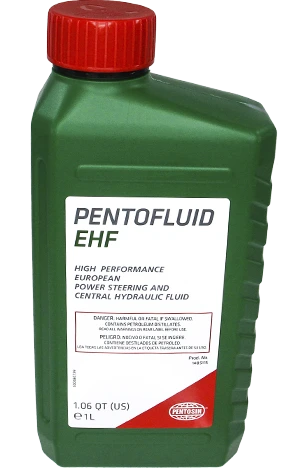 1 liter bottle of Pentofluid EHF hydraulic fluid 