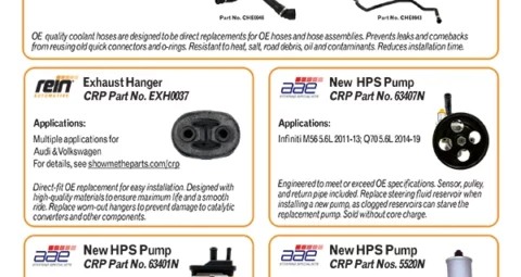 New parts document from May 2025