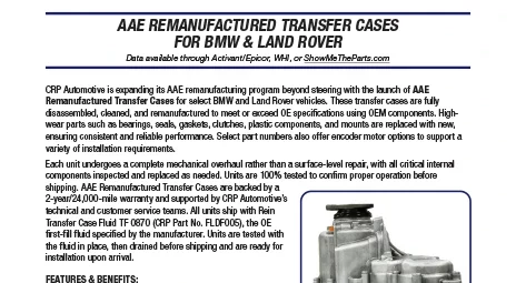 AAE Remanufactured Transfer Case TJI