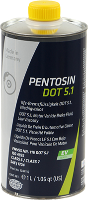 1 liter bottle of Pentosin DOT 5.1 brake fluid