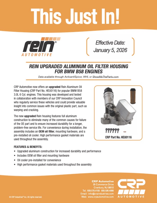 202601 this just in_rein upgraded aluminum oil filter housing bmw b58_final