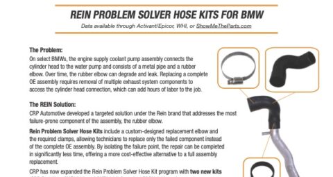New Rein problem solver hose kits for BMW